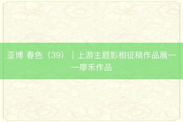 亚博 春色（39）｜上游主题影相征稿作品展——廖禾作品