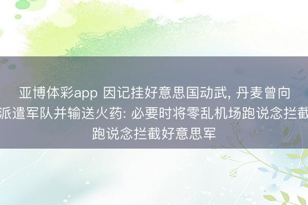 亚博体彩app 因记挂好意思国动武, 丹麦曾向格陵兰岛派遣军队并输送火药: 必要时将零乱机场跑说念拦截好意思军